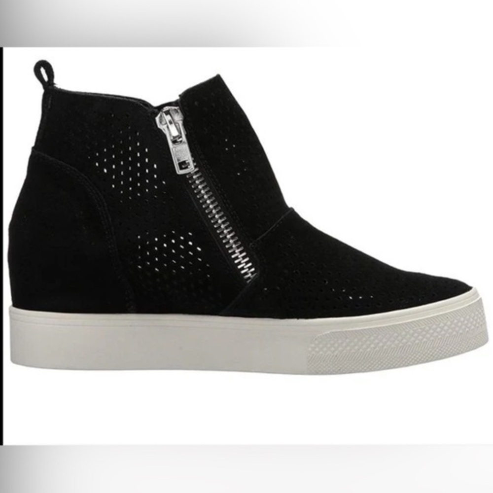 ✨NEW Steve Madden Black High-Top Wedgie p Sneakers 8.5